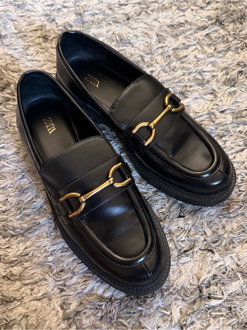 Women’s Zara Black Horsebit Loafers